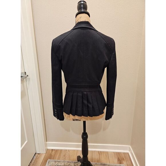 LOFT Military Style Black Blazer Size 8 - Picture 5 of 7
